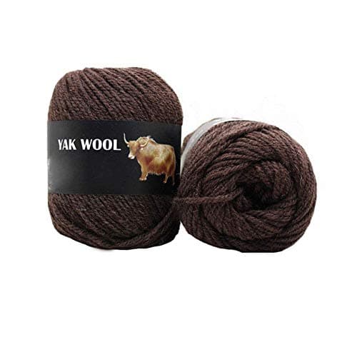 600gram Worsted Blended Middle Thick Thread Soft Dark Brown Yak Wool Cashmere Yarn Crochet Hand Knitting Sacrf Sweater Socks Yarn