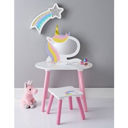 CFB Fabulous Unicorn Vanity Set With Stool & Mirror