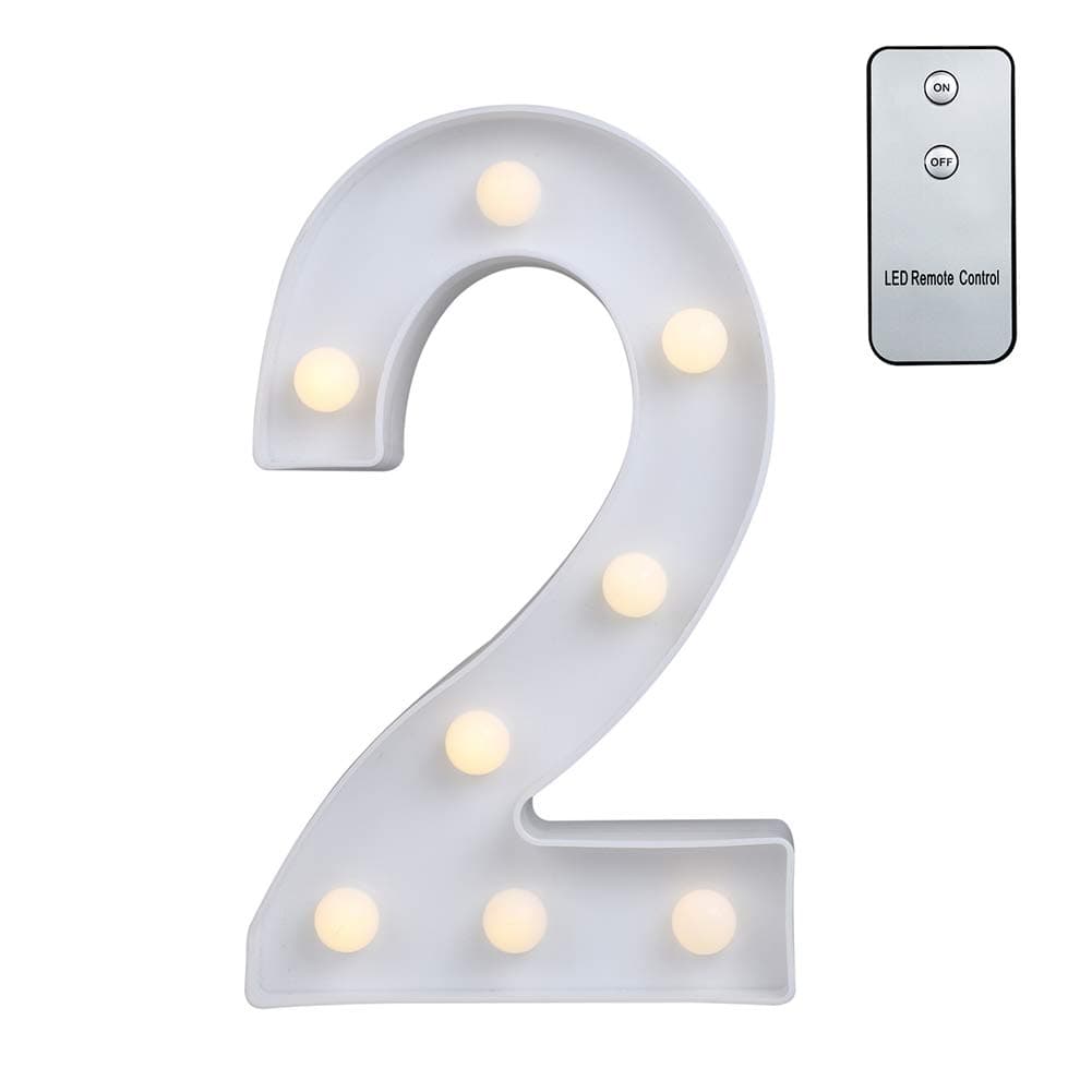Carry360 LED Marquee Letters with Remote Control, Plastic LED Letter Lights Alphabet Light Up Sign Decoration, Letters A - Z, Numbers 0-9, Symbol & (2)