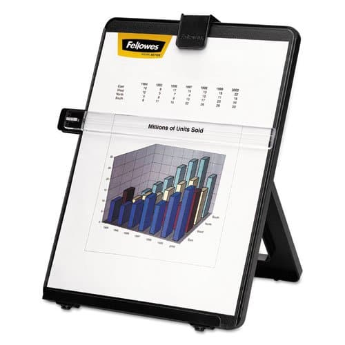 Non-Magnetic Letter-Size Desktop Copyholder, Plastic, Black