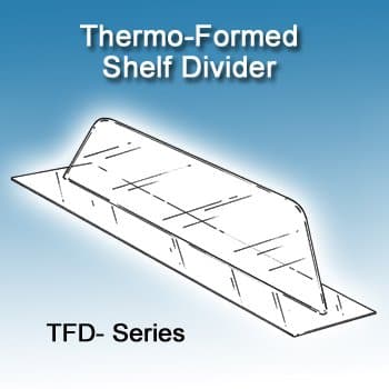 1" x 12" Thermo Formed Shelf Divider, TFD-212, Pack of 50