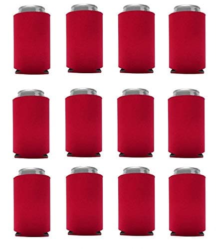 Can Cooler Sleeves Blank Poly Foam (12, Red)