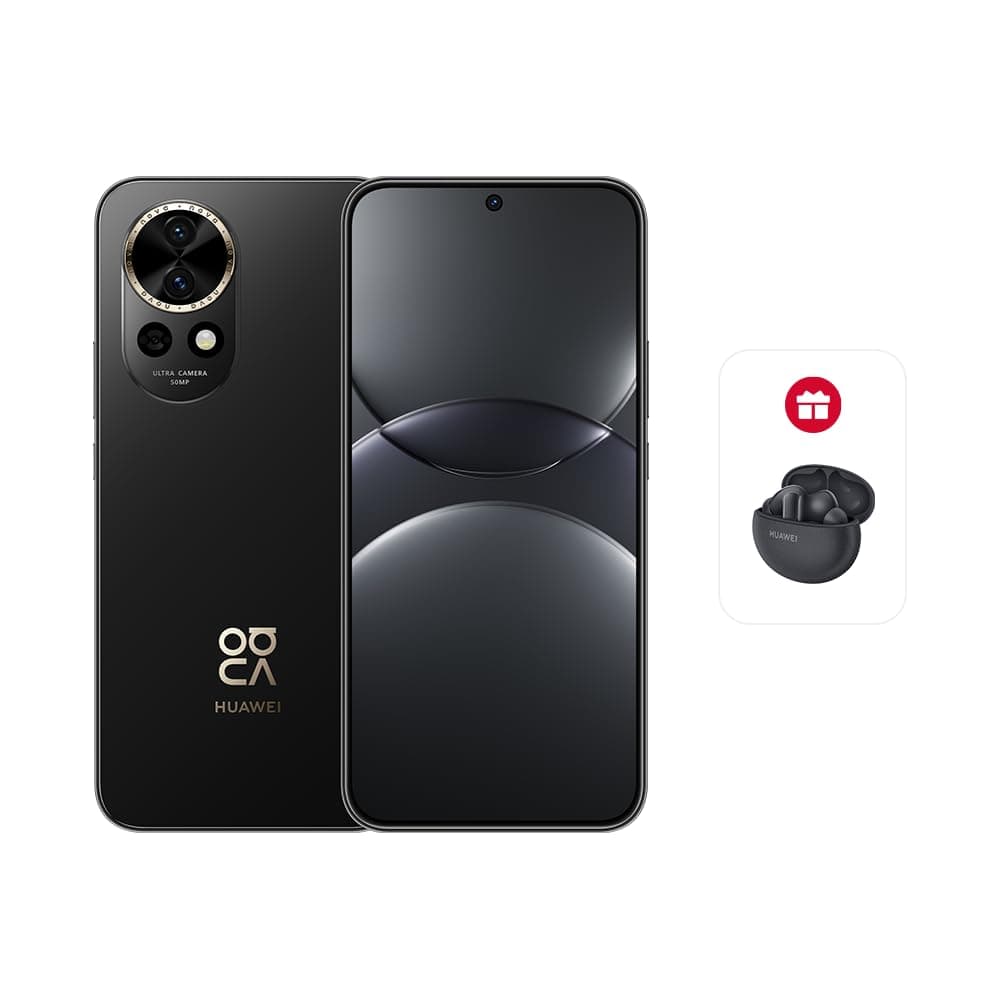 HUAWEI nova 13 Smartphone, 6.7-inch OLED flat-edge screen, 12GB+256GB, 60MP Front Ultra-Wide Portrait Camera, AI Best Expression, 100W SuperCharge Turbo, 5000mAh, Black + Gift