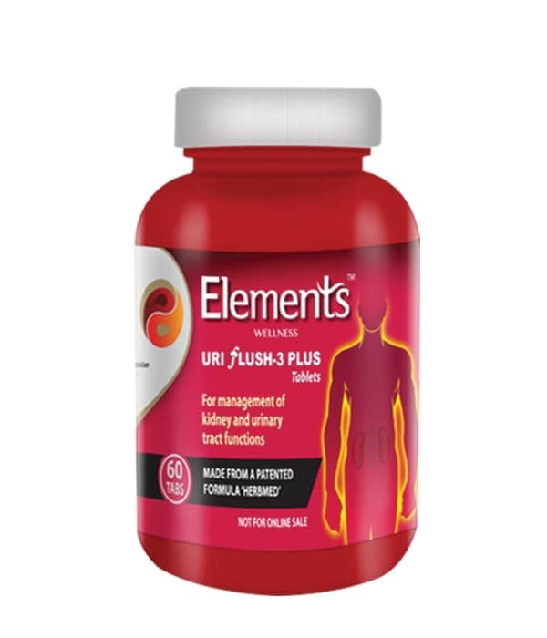 Uri Flush-3 Plus 60 Tablets, Elements Wellness, Uri Flush-3 Plus