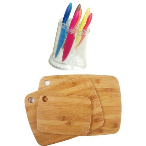 Pure Komachi Block set & Core Bamboo Cutting Board Bundle