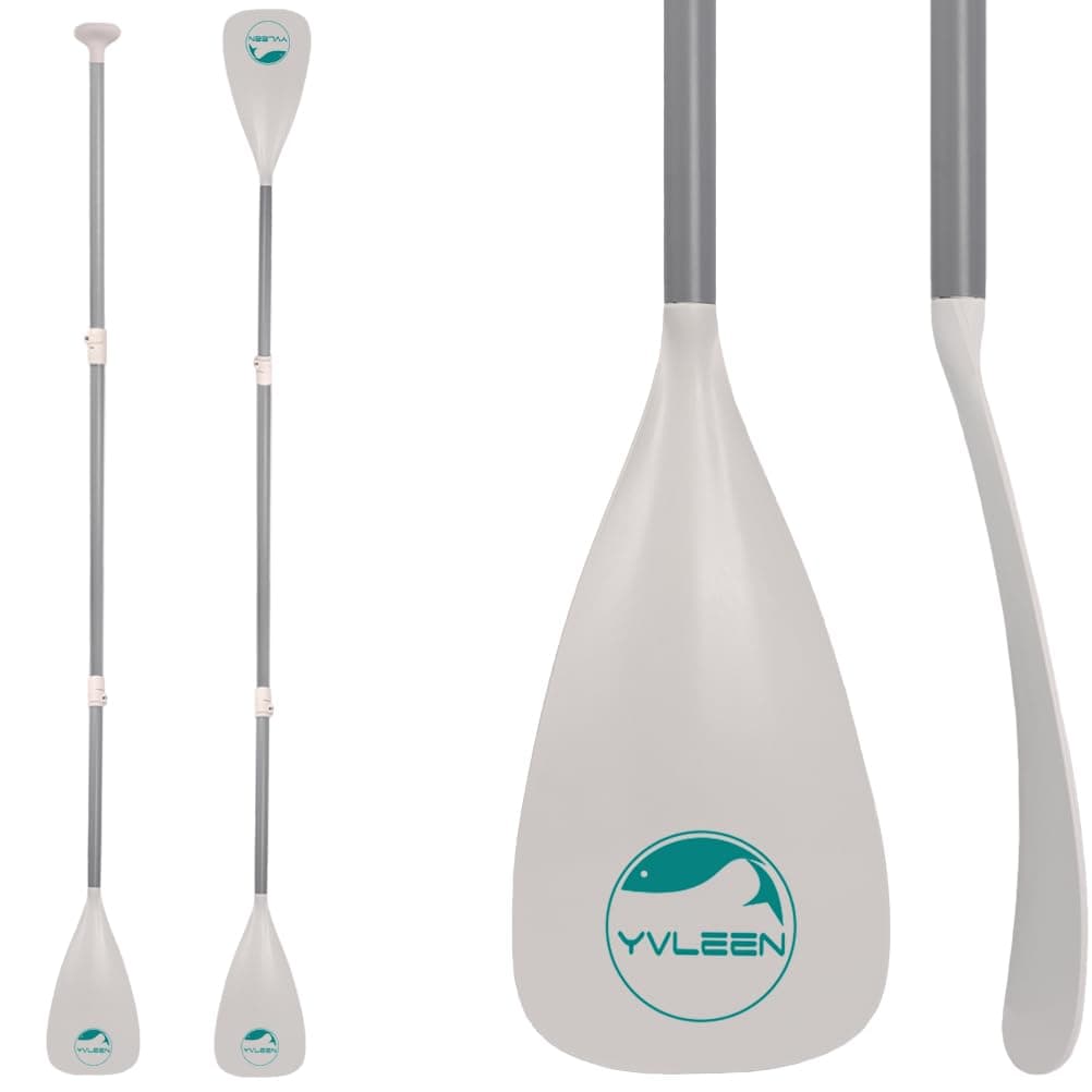 YVLEEN SUP Paddle Board Paddle，Stand up Paddleboard Paddles Adjustable Aluminum 4-Piece Floating Kayak Paddle，Convertible Paddle