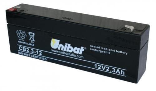Rechargeable Unibat 12 V 2.3 AH