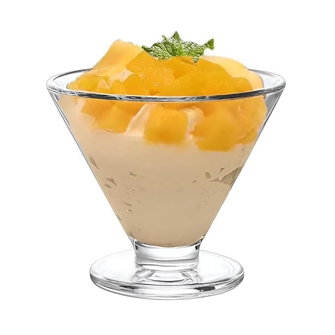 PrimeWorld Spring Design 220 ml Beautiful Ice Cream Bowl Set of 6 Pcs Sundae, Sweets,Snacks, Fruit, Pudding, Nuts or Dip, Serving Bowls