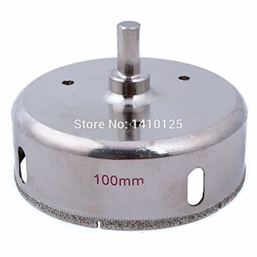 Generic 100 mm 4" inch Outside Diameter Diamond Coated Hole Cutter Saw Drill Bits Hex Shank 10 mm for Stone Marble Granite Ceramic