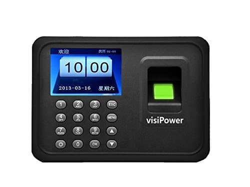 Fingerprint Attendance Machine WiFi Biometric Time Clock Scanner System for Employees 2.4 Inch TFT Screen Black