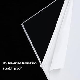 FENGSHOUU Polycarbonate Roofing Sheet,Clear Acrylic Plastic Sheet,Daylighting Panel,Roofing Cladding,UV Protection Rainproof Roof Cover,for Greenhouses,Sheds,Carports,Huts,Kennels (1x5m)