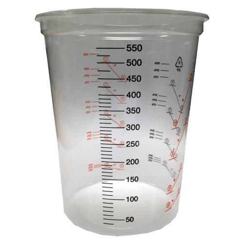 Polycraft 600ml Clear Plastic Mixing Cup - 100pk - No Lid…
