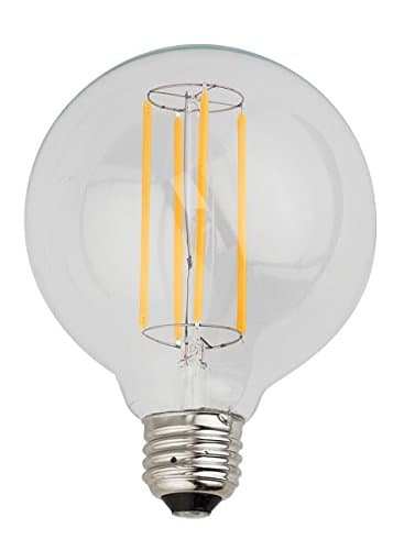 Kodak 67016 Globe G125 Dimmable LED Multi-Filament Light Bulb, 60-watt, E26 Base