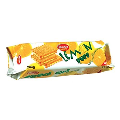 Munchee Lemon Puff Biscuits 200g Pack of 8