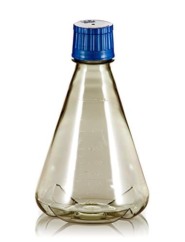 TriForest FBC2000S Erlenmeyer Flask, Baffled Base, 2000 mL, Polycarbonate (Pack of 24)
