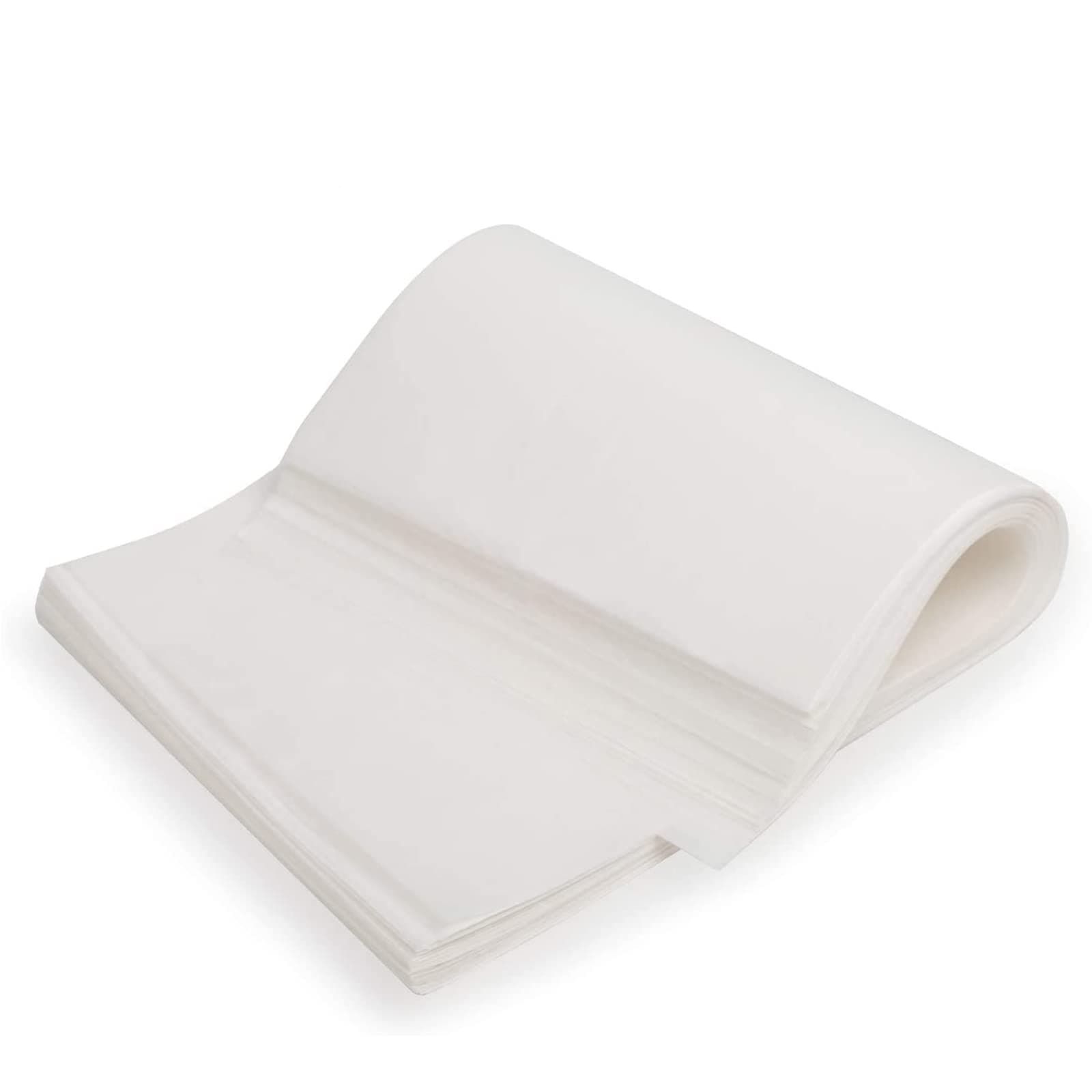 100 Sheets 25 * 35cm White Pre-Cut Baking Parchment Paper for Kitchen Cooking Pastries Catering Use Non-Stick Unbleached Dual-Sided Siliconized Recyclable Oven Safe Baking Paper