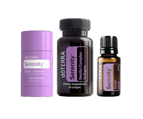 Serenity (Restful Blend, Restful Complex Softgels, Stick + Valerian) 1 Kit