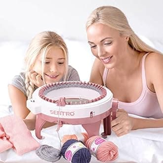 - White Tiger Knit Sentro Knitting Machine, 48 Needles Knitting Machine with Row Counter, Smart Weaving Loom Knitting, Knitting Board Kit for Adults and Kids…,Other,