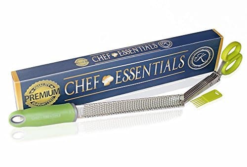 Herb Scissors 5 Blade Multipurpose Kitchen Shear w/ Cleaning Comb Lemon-Cheese Zester/Grater Combo