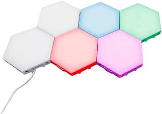 Bright Autism Tap Tap Led Lights (6 Pc) – Touch Sensitive Lights, Visual Stimulation, Tactile and Visual Sensory Tool, Designed for Sensory Motor Aids, Hexagonal Wall Lights