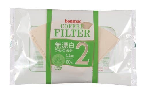 [2-4] bonmac cups unbleached bamboo blended filter CF-200BAM 100 sheets x # 858512 (japan import) by bonmac