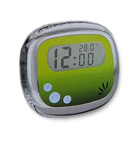MacNeil Talking Digital Alarm Speaking Clock with Temperature - Green, LCD Display