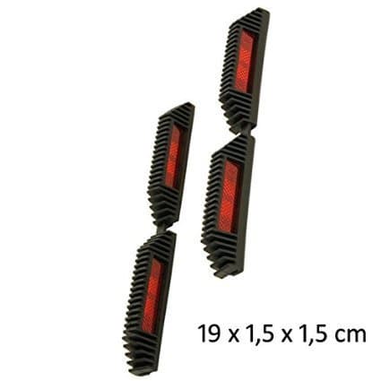 794 car door protector buffer with reflector 2 x 19 cm Black