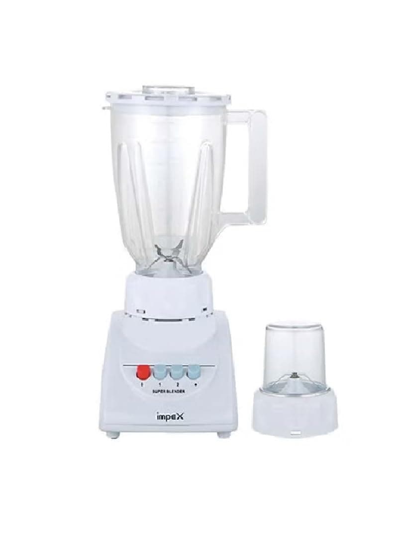 Impex 2 in 1 Blender 400W (BL 3501) | 2 Speed Pulse Control | 4 Piece Stainless Steel Blade | 1.4L PS Jar with Grinder | Motor Overheat Protector | Blender Jar Base with Copper Brush | 2 Year Warranty