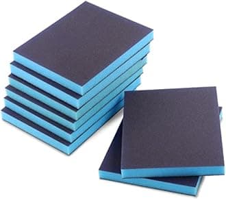 8Pcs 220 Grit Sanding Sponge, Jamiikury Sanding Blocks Washable and Reusable, Wet Dry Sandpaper Sponge for Wood Metal FurniturePaint and Drywall