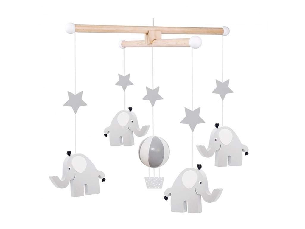 JABADABADO Mobile Elephant Grey T250