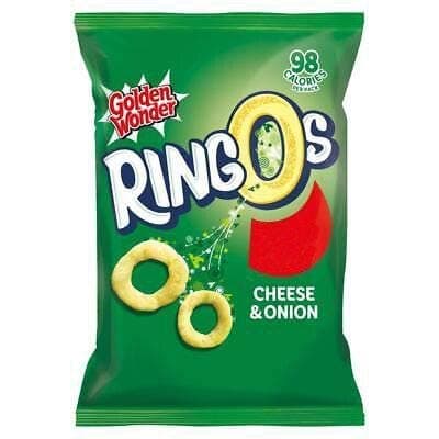 Golden Wonder Ringos Cheese & Onion - 20g - Pack of 12