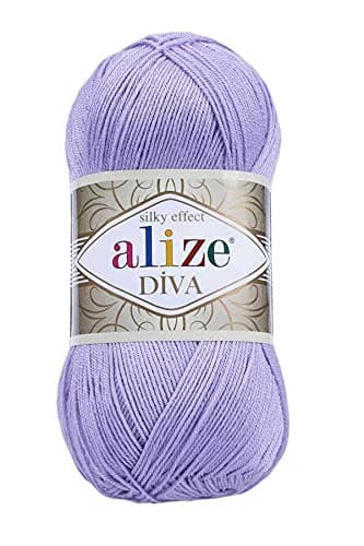 Alize Hand Knitting Yarn 100% Microfiber Acrylic Yarn Diva Silk Effect Thread Crochet Art Lace Craft Lot of 4 skeins 400gr 1532yds (158)