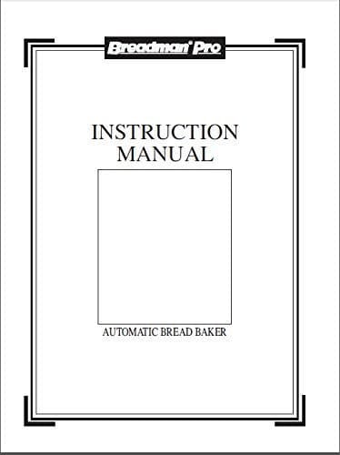 Breadman Bread Machine Maker Instruction Manual (Model: TR441) Reprint [Plastic Comb]