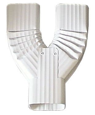 Y Downspout Funnel for Rectangular Downspouts (3x4, Low Gloss White)