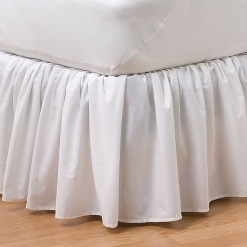 White Cotton Platform Valance in any size any drop - Velcro detachable
