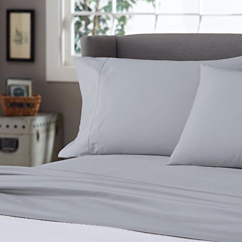 Hudson Park Collection 500 Thread Count Twin Flat Sheet Grey