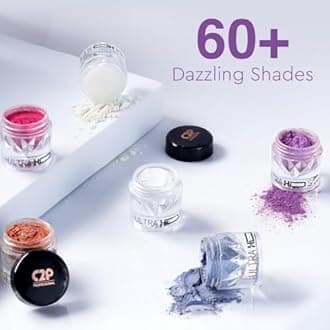 C2P Pro Eyeshadow Pigment for Eye Makeup - 2g | Long-Lasting and Highly Pigmented Loose Precious Pigments with Metallic Effect | Cosmetics For Women and Girls (Queen's Time 123, 02 Gram)