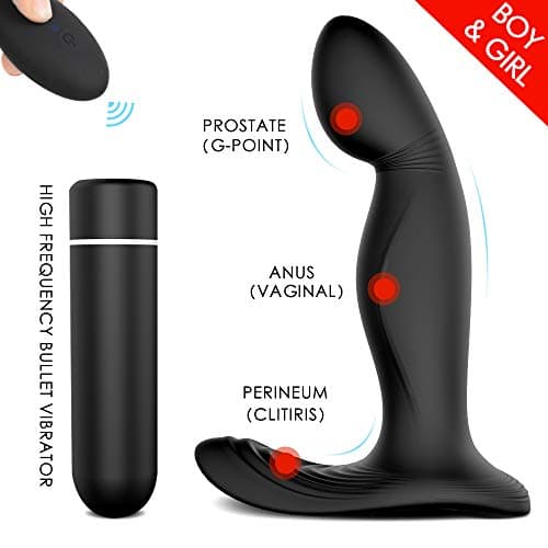 Perfect Tool Wireless Remote Control Multi Modes Prostat? Massaging for Men & USB Charging Anall for Beginners & Amal Beads for Sèx, Black
