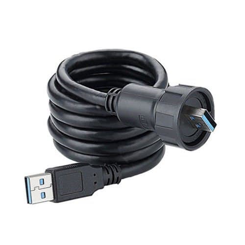 CNLINKOUSB 3.0 Type A Connector, Male Plug with 40 inches Cable, Outdoor Waterproof IP67, Data + Power, Industrial Standard USB 3.0 Type A