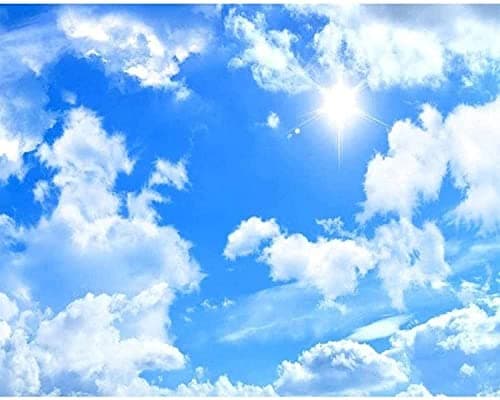 Sky Wall Mural Cloud Wallpaper Ceiling Art Removable Peel and Stick Wallpaper, Kids Room Bedroom Living Room Backdrop Wall Mural