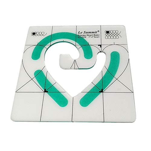 YEQIN Non-Slip Freemo Heart Ruler 3"X3" Patchwork Quilting Template