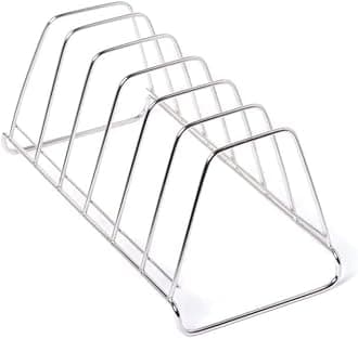 D.k 11 Plate ( lid ) Stand Made of Steel Less Steel. Dish Rack Lid Holder for Kitchen for Kitchen Cabinet & Dining Table.