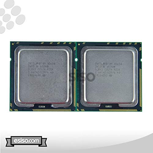 Intel Matching Pair Xeon X5650 6 Core Processor 2.66GHz 6.4GT/s 12MB Smart Cache Socket-1366 TDP 95W SLBV3 BX80614X5650 (Certified Refurbished)