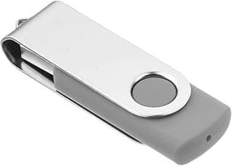 EASTBULL 1GB USB Flash Drive 1PCS USB 2.0 Drive Swivel USB Stick Memory Stick Metal Pen Drive (Grey)