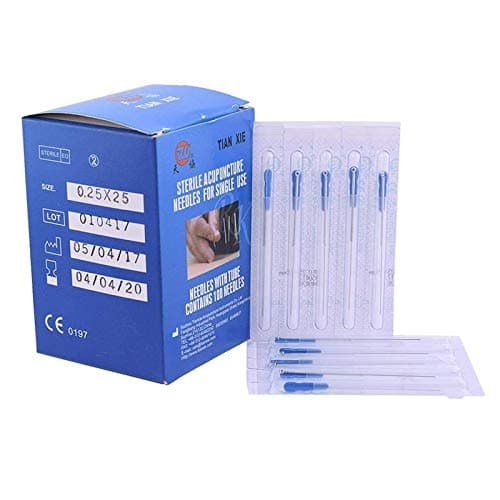 ACi Acupuncture Sterile Acupuncture Needles for Single Use (Size 0.25 x 25) Pack of 100, Silver