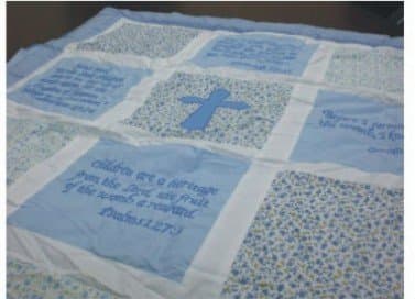 Quilt-Baby Boy w/Scriptures and Cross-Blu (40 x 45)