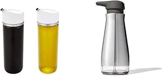 OXO Good Grips Precision Pour Glass Dispenser Set & Good Grips Stainless Steel Soap Dispenser