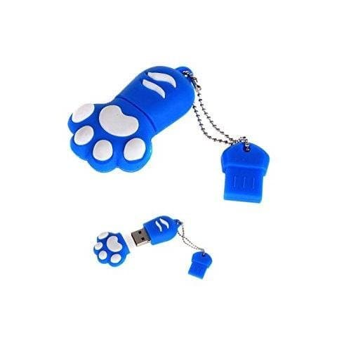 Aarntech （Tm）premium Blue "Paw" USB Flash Memory Drive 16gb