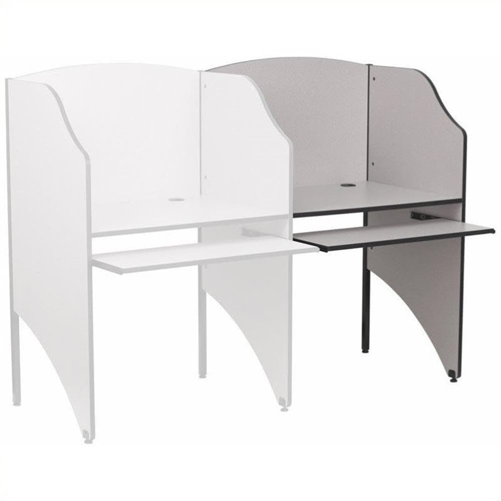 Jordan Add-On Study Carrel in Nebula Grey Finish