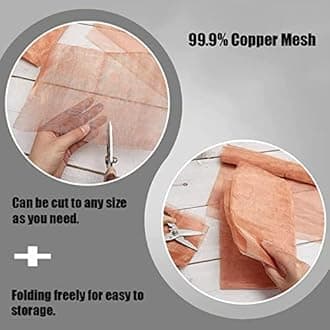3 Pack 20 Mesh 99.9% Pure Copper Screen Woven Mesh Screen, Copper Mesh Cloth Fine Mesh, 11.8x11.8 Inch